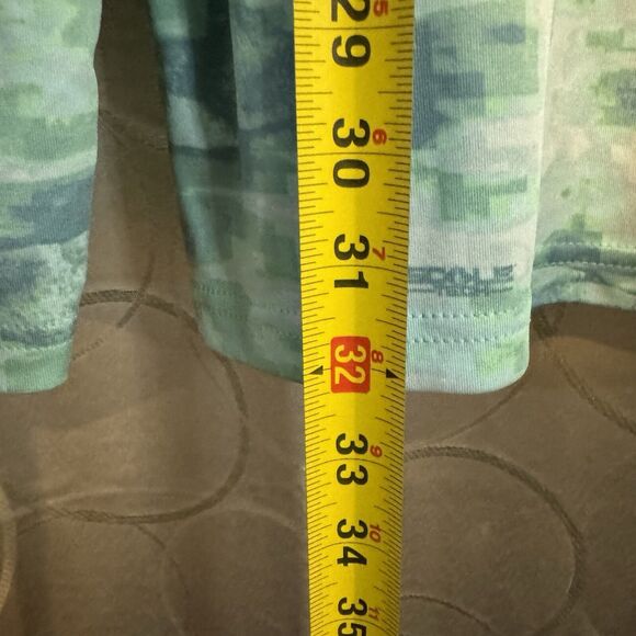 Magellan Outdoors Scale Tech 2XL Long Sleeve T-Shirt Blue Green Camo Fish Gear - Picture 7 of 8